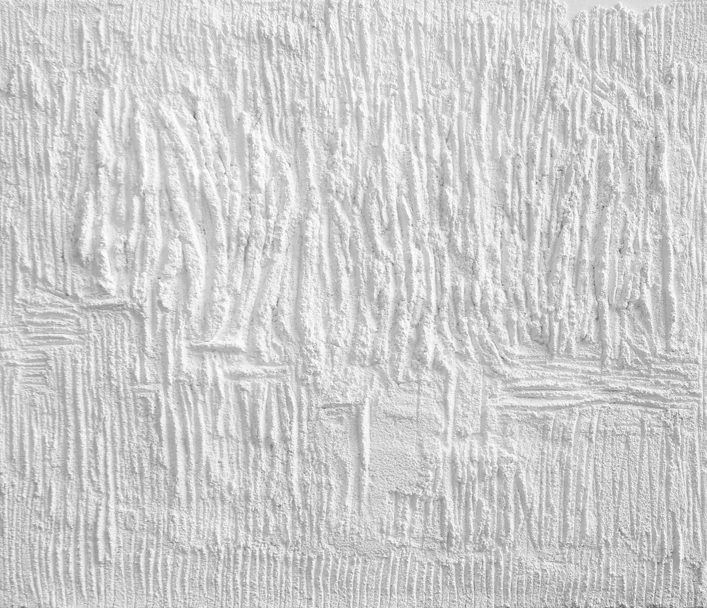 The Thinker, contemporary abstract painting by Alexis Toublanc reflecting on introspection, suspended movement and inner tension